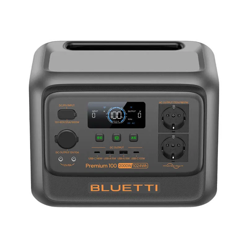 🔋 BLUETTI Premium 100 V2 – Portable Power Station (2000W / 1024Wh) thumbnail 3