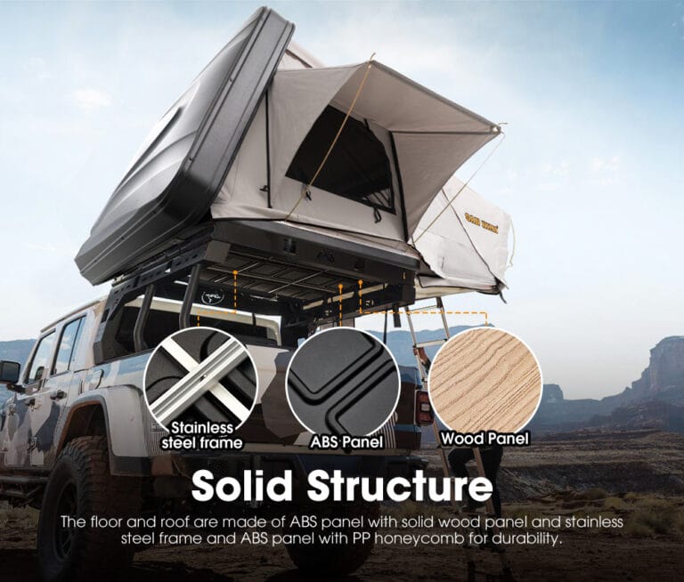 San Hima HS03 Hard Shell Rooftop Tent/ Cader siper makines thumbnail 2