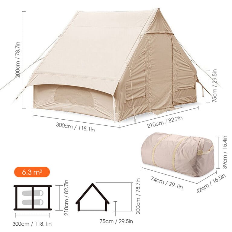 Tendë Kampingu me fryrje (Inflatable) 6.3 m² – Chanodug FX-2106 thumbnail 4
