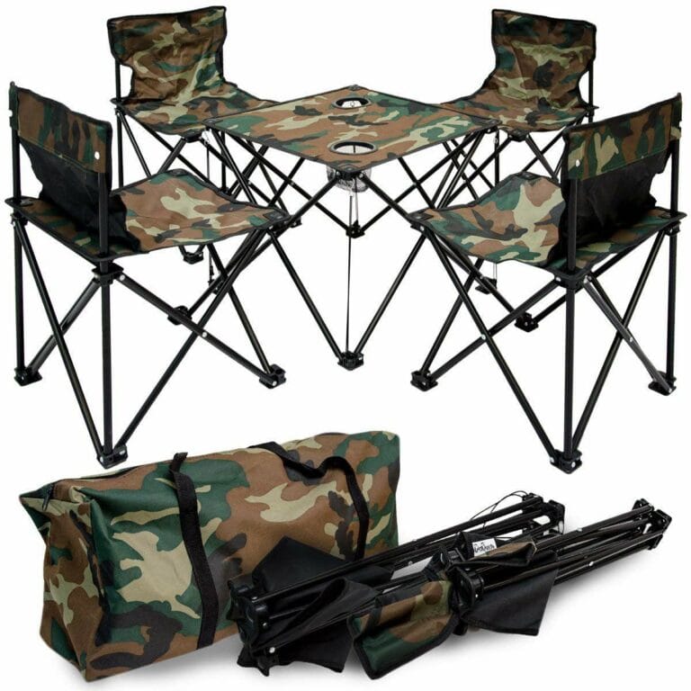 Set Tavoline dhe 4 Karrige për Kamping – Model Camouflage thumbnail 4
