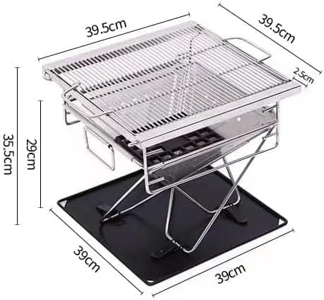 Zgare me qymyr barbikju/ Portable Stainless Steel BBQ Grill FX-9193 thumbnail 6