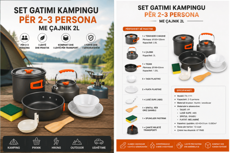 Set gatimi per kamping Fx-1111